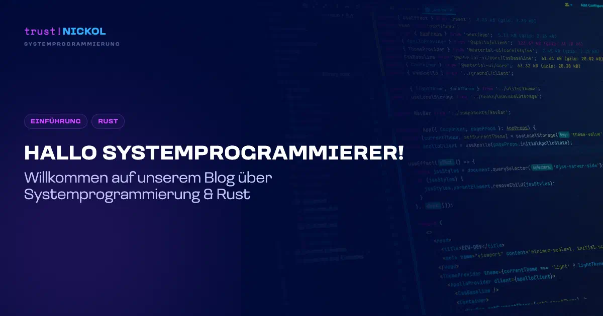 Hallo Systemprogrammierer!